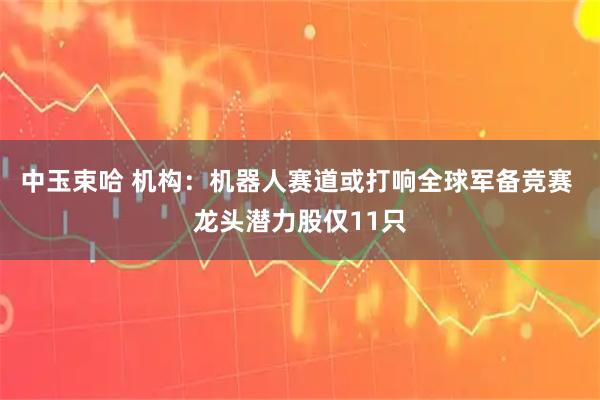 中玉束哈 机构：机器人赛道或打响全球军备竞赛 龙头潜力股仅11只